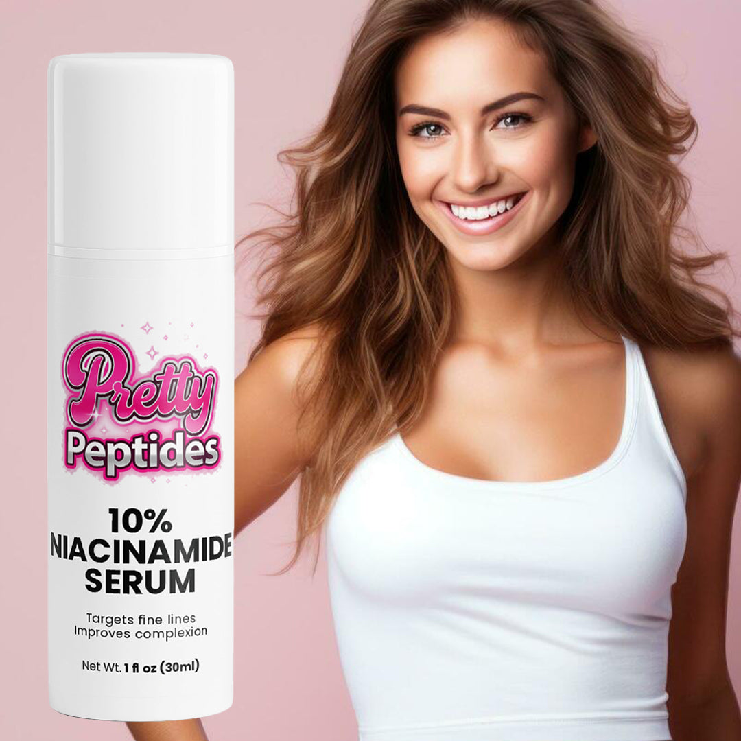 10% niacinamide serum by PrettyPeptides for clearer, balanced skin