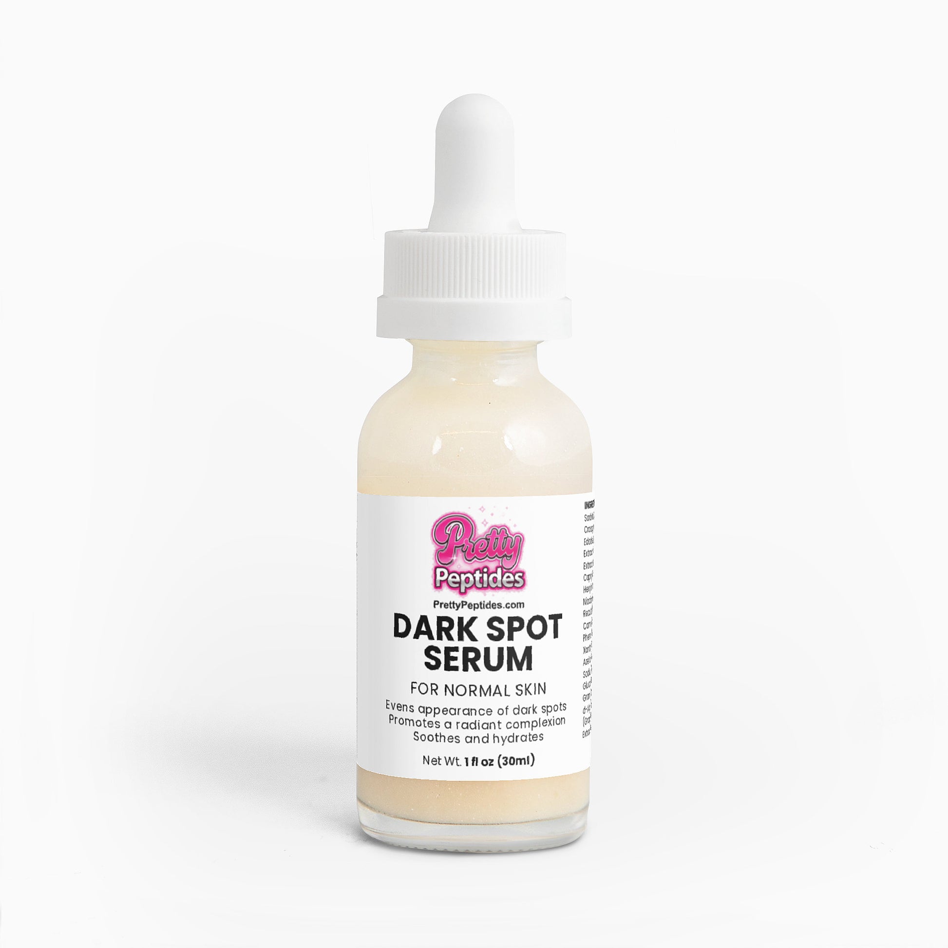 Close-up of Dark Spot Serum texture for normal skin – lightweight and fast-absorbing