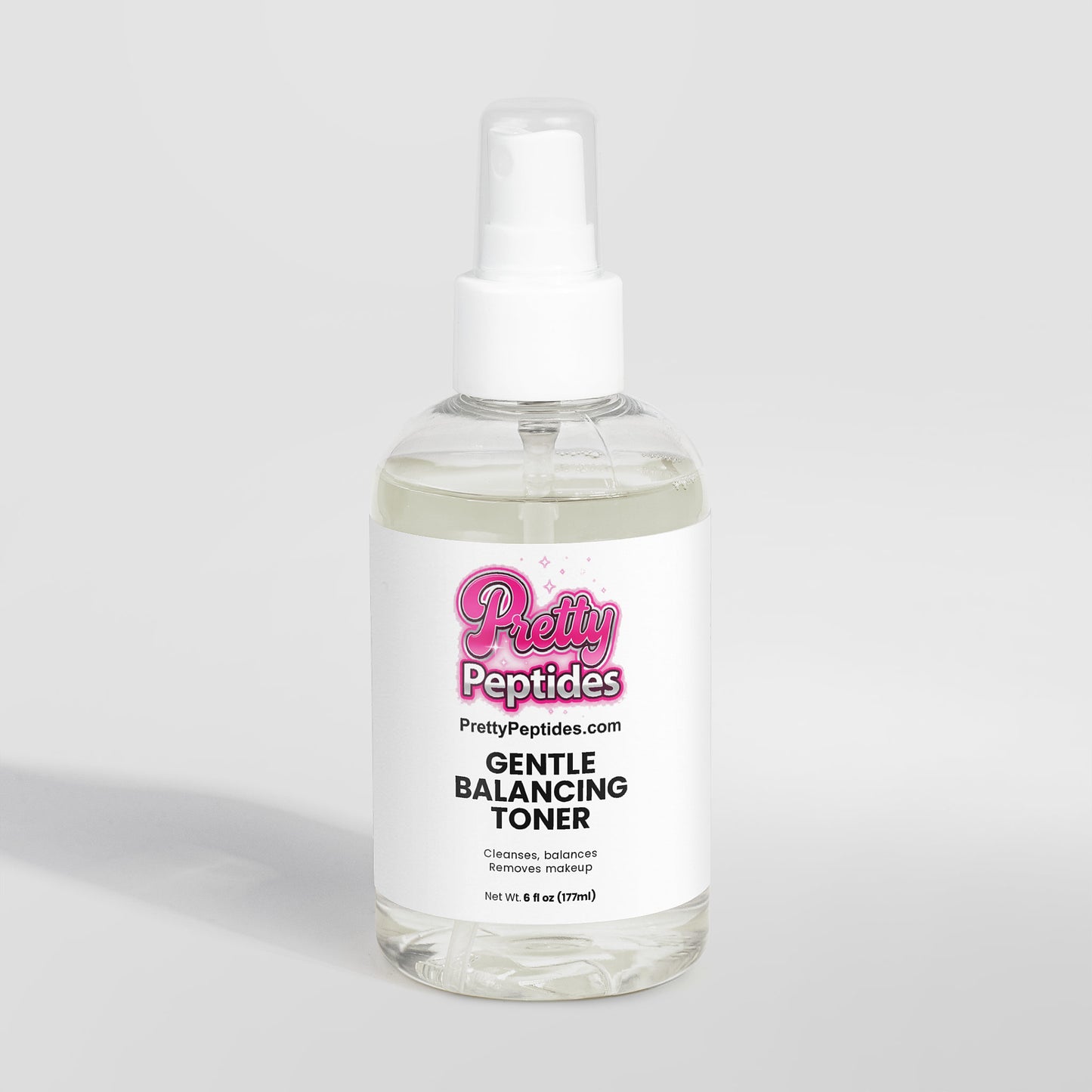 Applying Gentle Balancing Toner to face for soothing and hydrating skincare routine