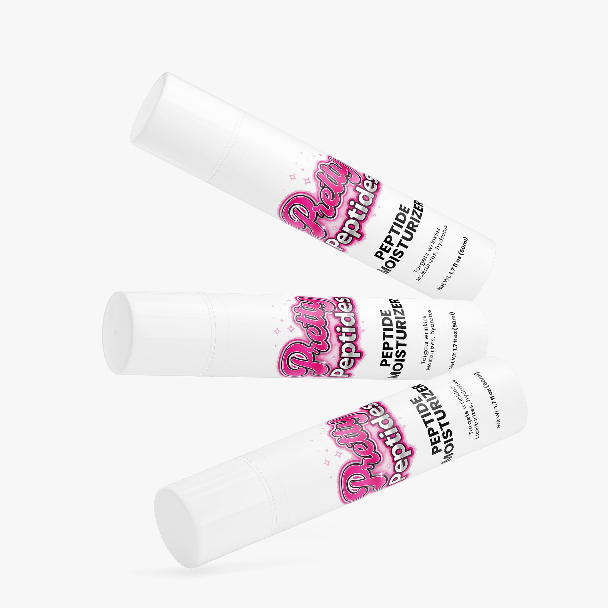 Glowing smooth skin after using peptide anti-aging moisturizer