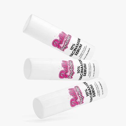 niacinamide serum texture with dropper showing lightweight formula