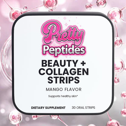 Prettypeptides Beauty + Collagen Strips for radiant skin, stronger hair, and healthy nails