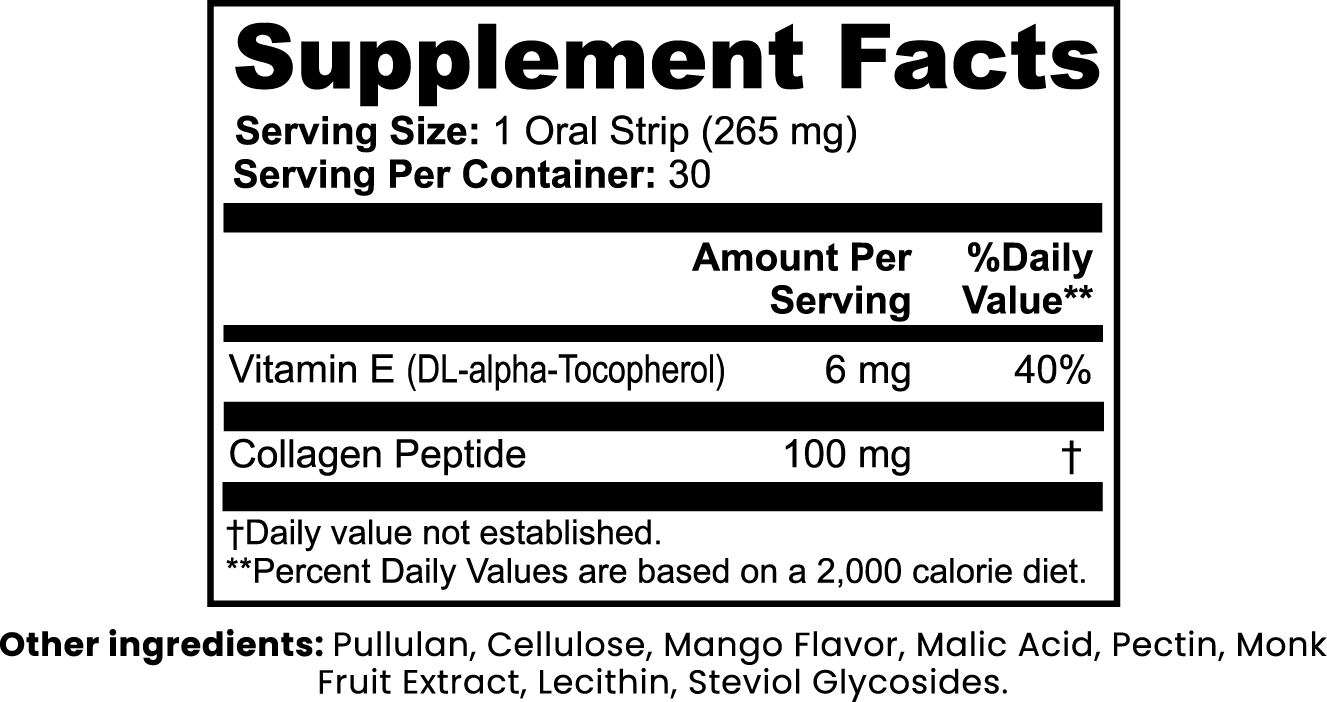 Daily wellness routine featuring Prettypeptides Beauty + Collagen Strips for healthy, radiant skin