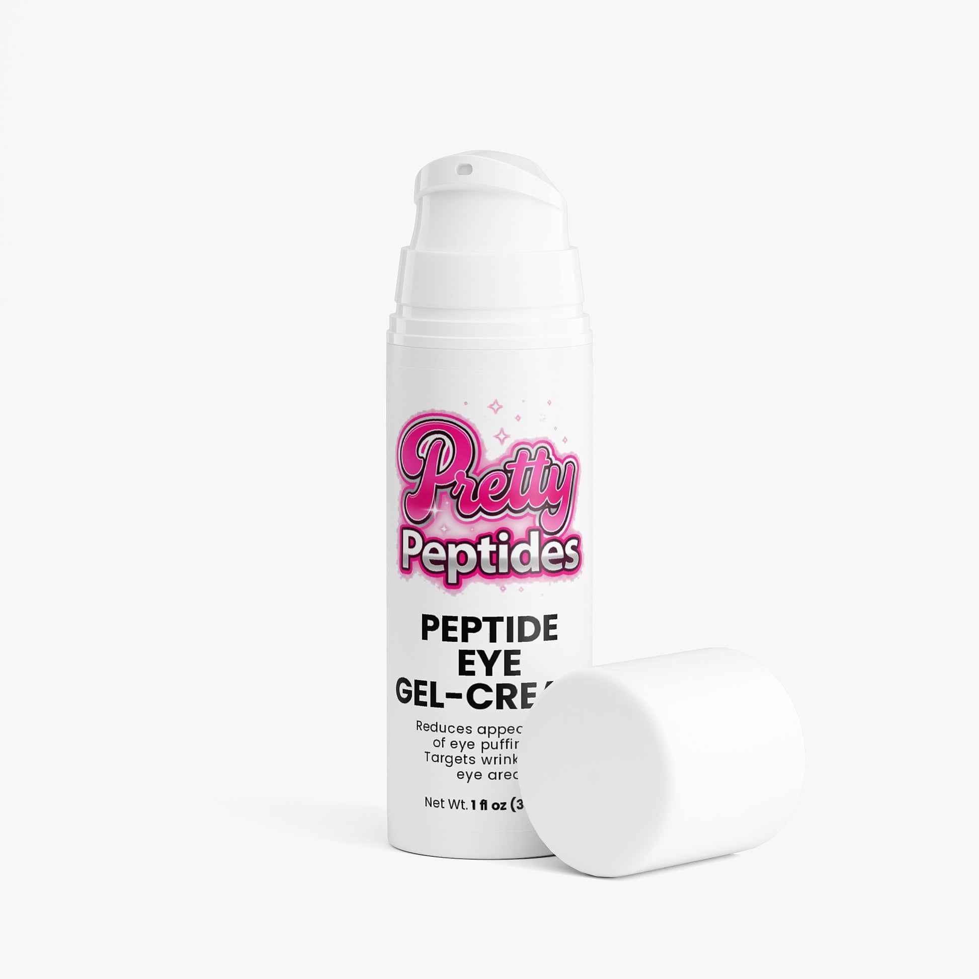 Peptide eye gel cream supporting collagen production to improve firmness and smooth under eye skin