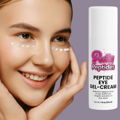 Prettypeptides peptide eye gel cream hydrating under eye treatment for dark circles and puffiness