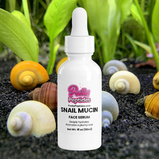 Snail Mucin Face Serum by PrettyPeptides for hydrated, smooth skin