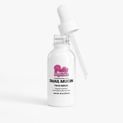 Snail mucin extract in face serum for hydration and healthy skin