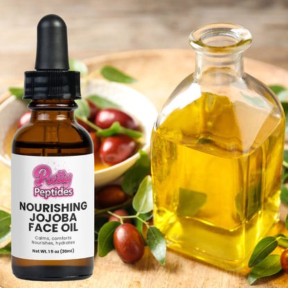 Squalane Face Oil Blend by PrettyPeptides for hydrated, smooth skin