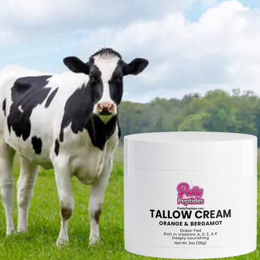 Tallow Cream Orange & Bergamot by Prettypeptides for nourishing and hydrating skin