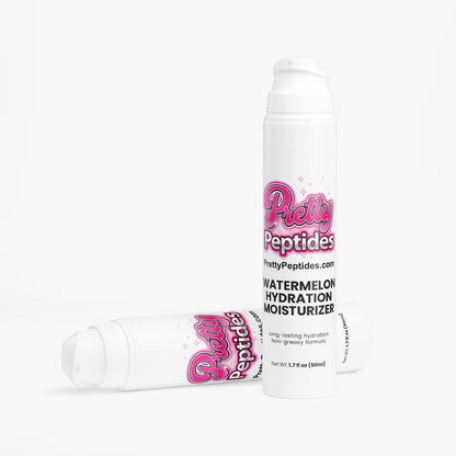 Watermelon Hydration Moisturizer featured in daily skincare routine with toner and serum